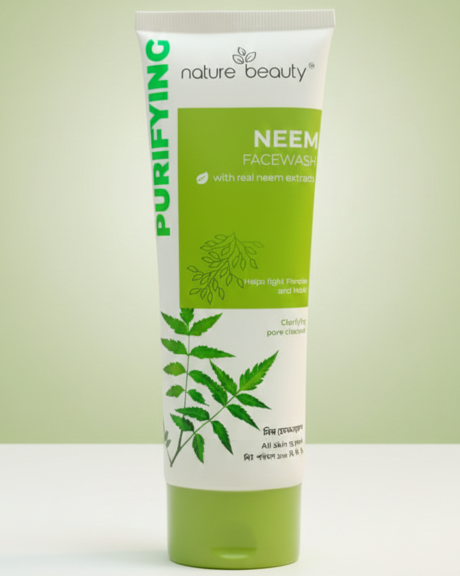 Nature Beauty Neem Facewash - Purifying & Anti-Acne Solution for All Skin Types-100ml