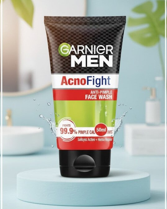 Garnier Men AcnoFight Anti-Pimple Face Wash (50g) - Fights 99.9% Pimple Causing Germs