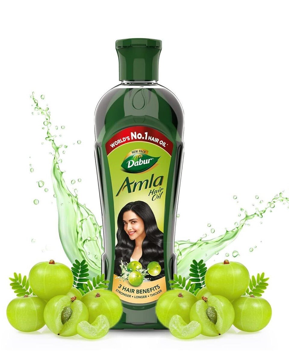 Dabur Amla Hair Oil for Stronger, india, Longer & Thicker Hair - 275ml (Natural Gooseberry Goodness)