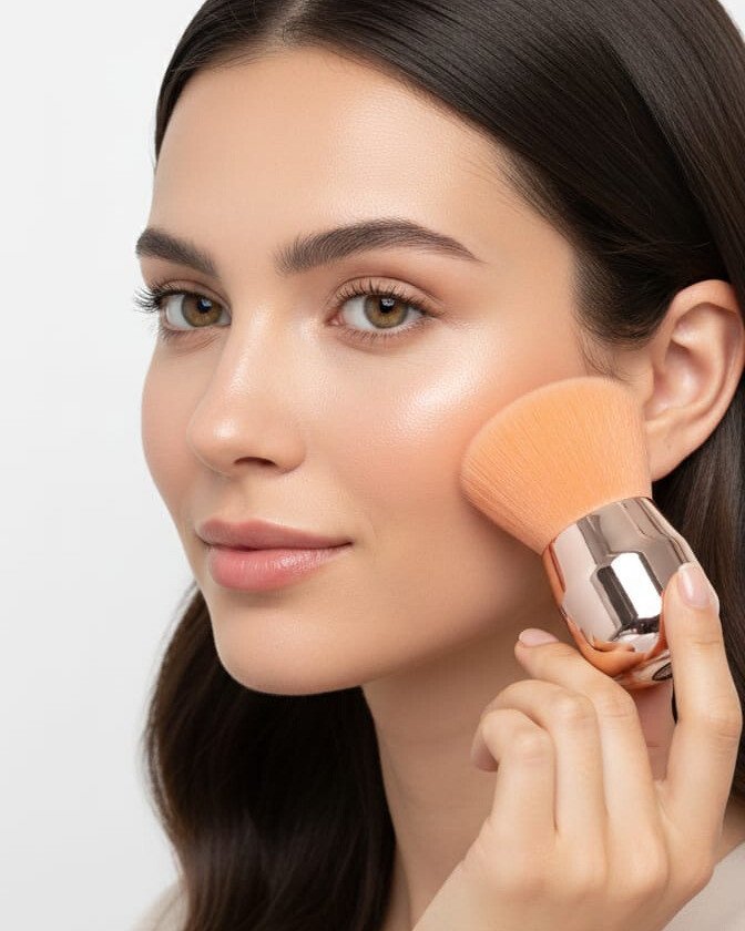 গোল্ডেন রোজ হাই-ডেন্সিটি পিঙ্ক কাবুকি ব্রাশ - মেকআপ টুলস