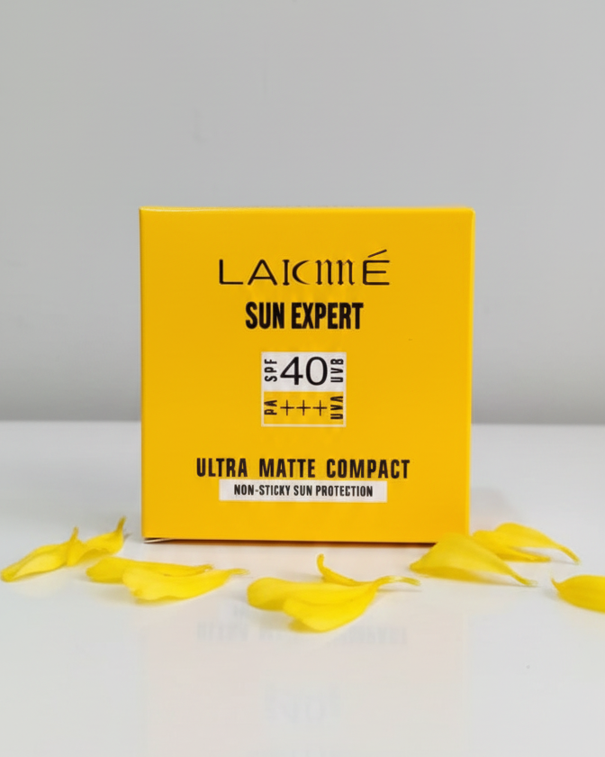 Lakmé Sun Expert Ultra Matte Compact | SPF 40 PA+++ | UVA UVB | নন-স্টিকি সান প্রোটেকশন