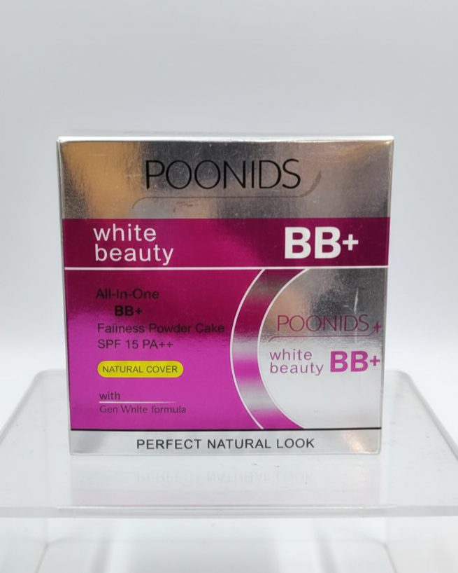 Poonids White Beauty BB+ All-in-One Fairness Powder Cake (SPF 15 PA++)