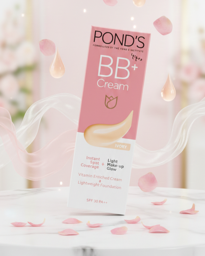 Pond's BB+ Cream - Instant Spot Coverage & Natural Glow (Ivory), 18g/