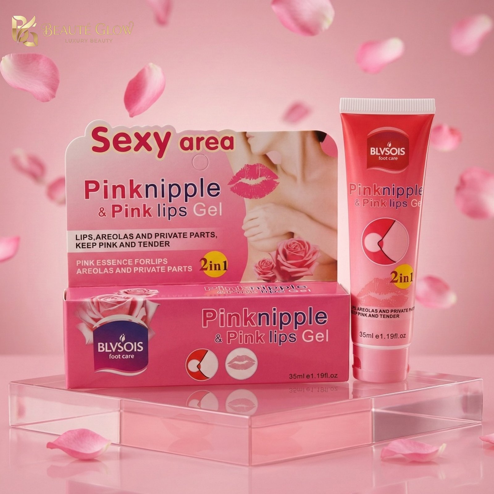 Blvsois 2-in-1 Pink Nipple & Pink Lips Brightening Gel (35ml) – For Soft, Pink & Radiant Skin