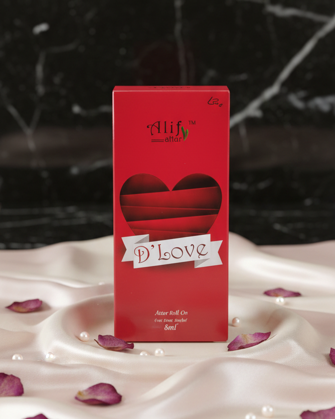 Alif Attar – D’Love Premium Roll-On (8ml) – Long Lasting Fragrance