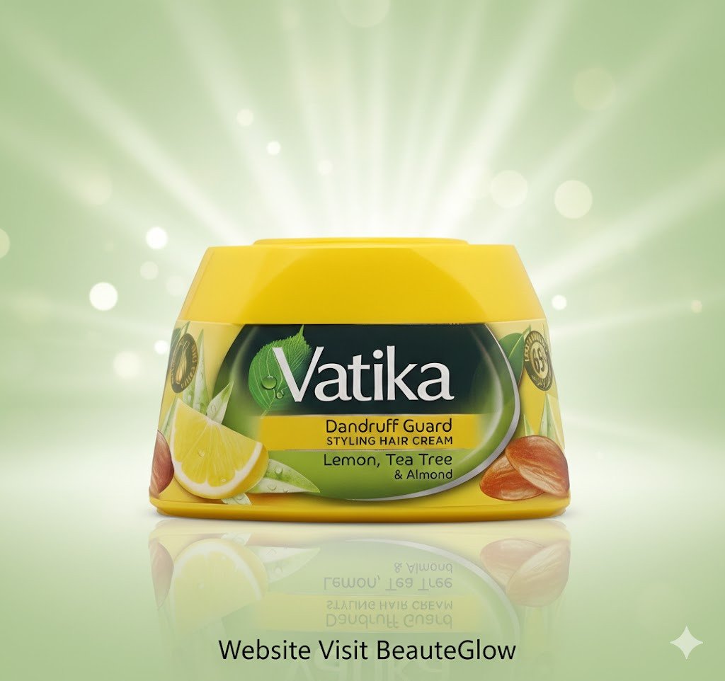 Vatika Dandruff Guard Styling Hair Cream | Lemon, Tea Tree & Almond | 140ml