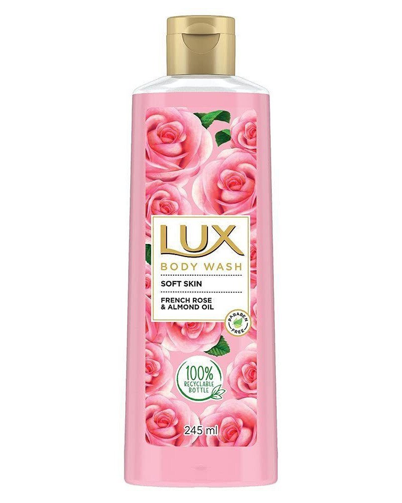 Lux Soft Skin Body Wash | French Rose & Almond Oil | Paraben Free | 245 ml