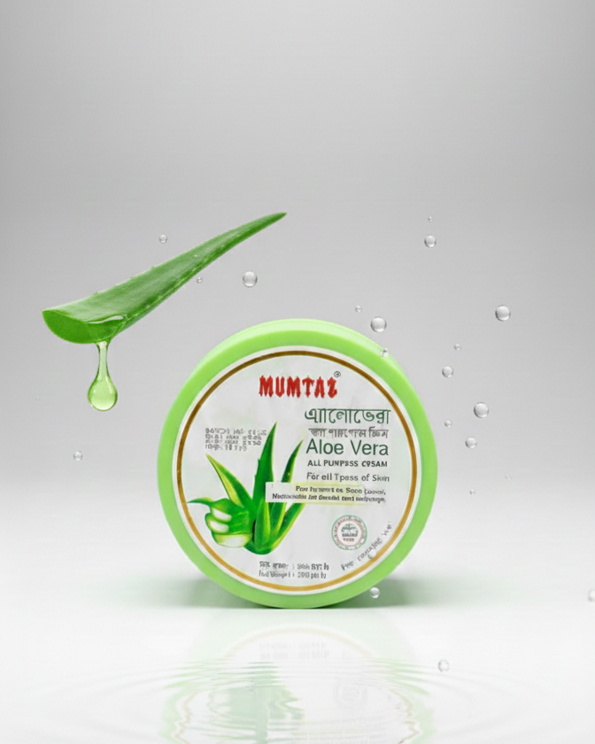 Mumtaz Aloe Vera All Purpose Cream - 280ml (প্রাকৃতিক উজ্জ্বলতা ও ত্বকের যত্নে)