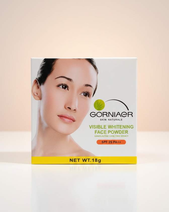 GorniAer Visible Whitening Face Powder | SPF 25 PA++ | Long-Lasting 18g